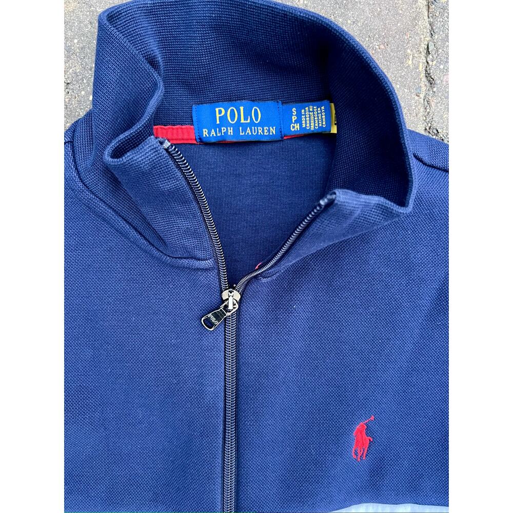 Polo by Ralph Lauren red, white, blue retro style track jacket size S - Picture 3 of 7